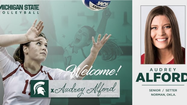 Michigan State volleyball coach Cathy George has announced the addition of setter Audrey Alford  (PHOTO:  MSU SID)